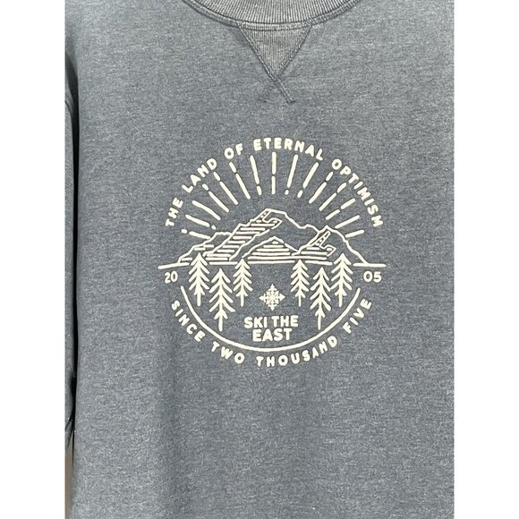 Ski the East Navy Blue Crew Neck Sweatshirt Sz Small Oversized Womens - Picture 2 of 5